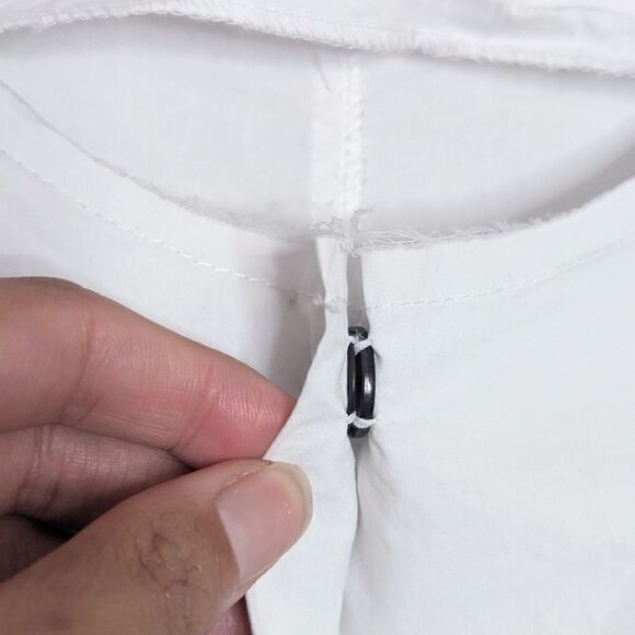 Nuovo Borgo Wide Leg Oversized Sleeveless Belted Jumpsuit Black White IT44 US 10 - Picture 8 of 12